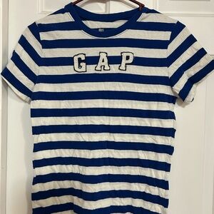 GAP Kids Navy and White Striped Tee